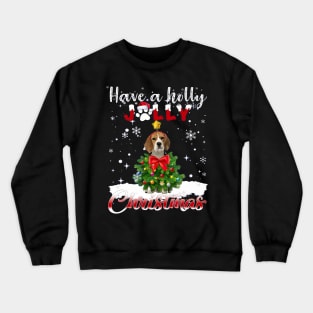 Have A Holly Jolly Christmas Beagle Dog Xmas Tree Crewneck Sweatshirt